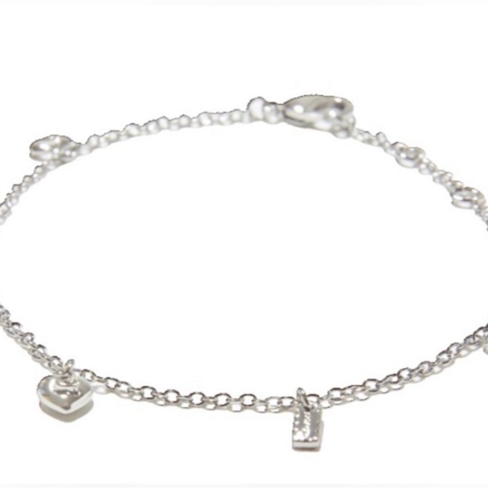 Coach Silver Heart Charm Bracelet